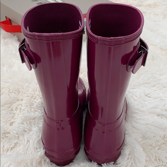 Hunter original short glossy violet rain boots - Picture 5 of 8